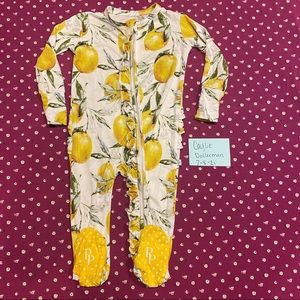 SOLD Posh Peanut Lemons Footie- 3-6M